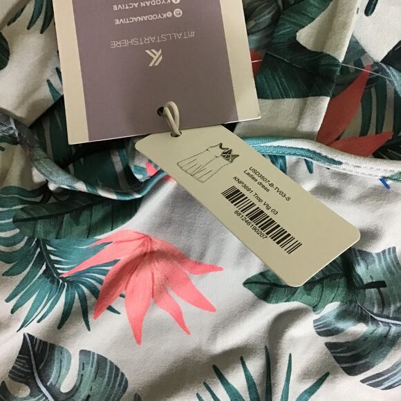 Kyodan Tropical Palm Print Cross Back Tennis Golf  Activewear Dress Sz Sm NWT - Picture 4 of 7